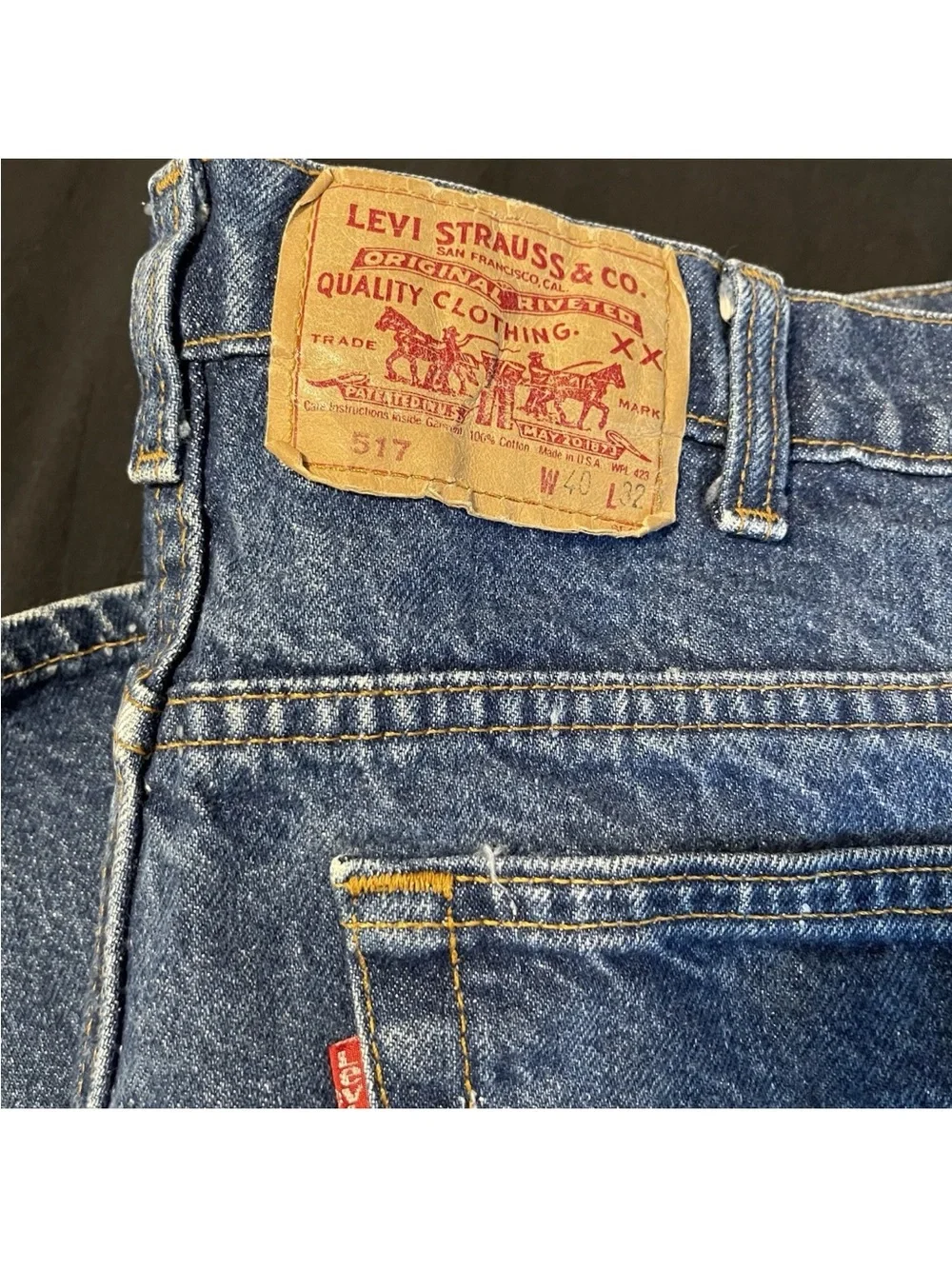 Levis 517 Jeans Mens sz40 Blue Bootcut Denim Relaxed Fit Western Cowboy Comfort